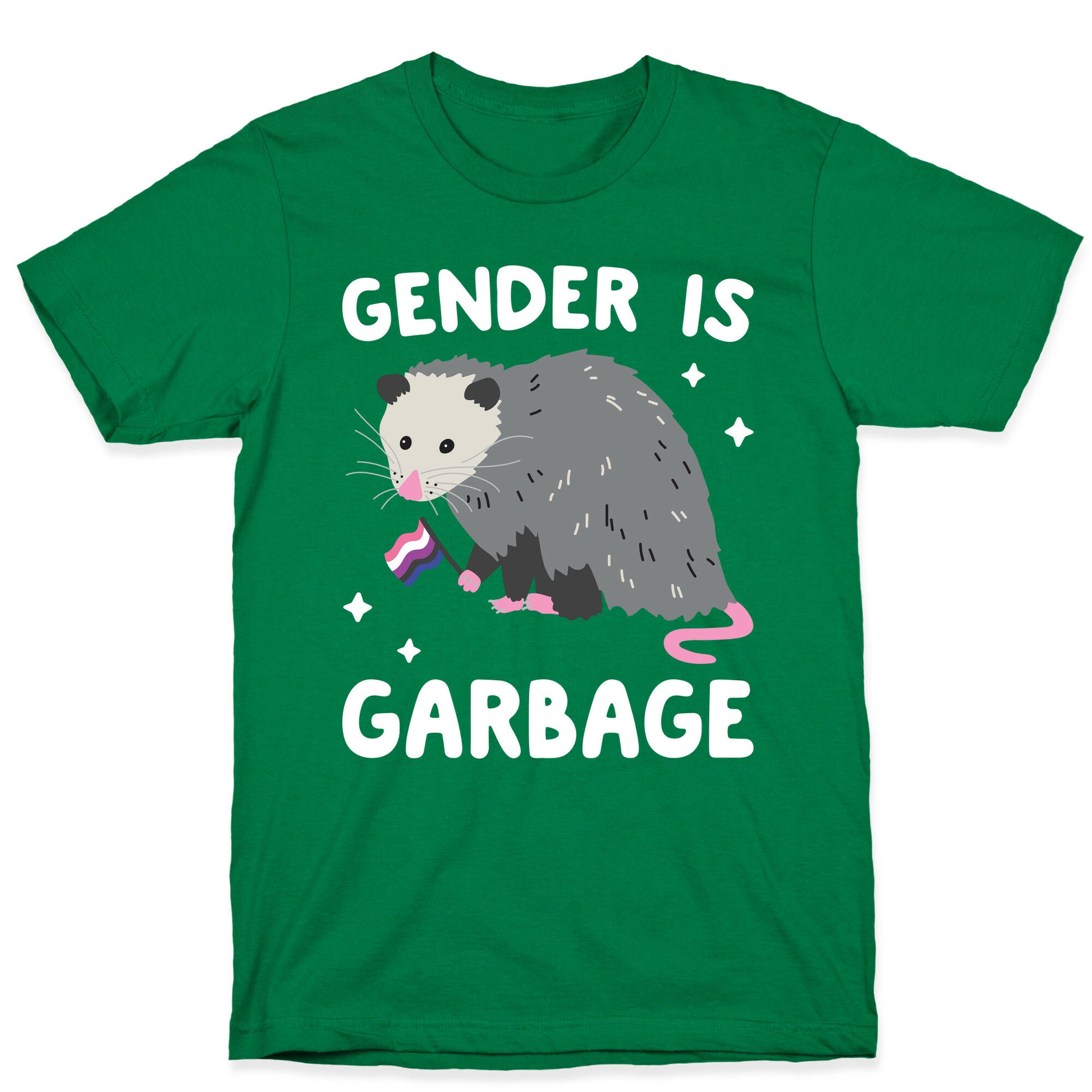 Gender Is Garbage Gender Fluid Opossum T-Shirt