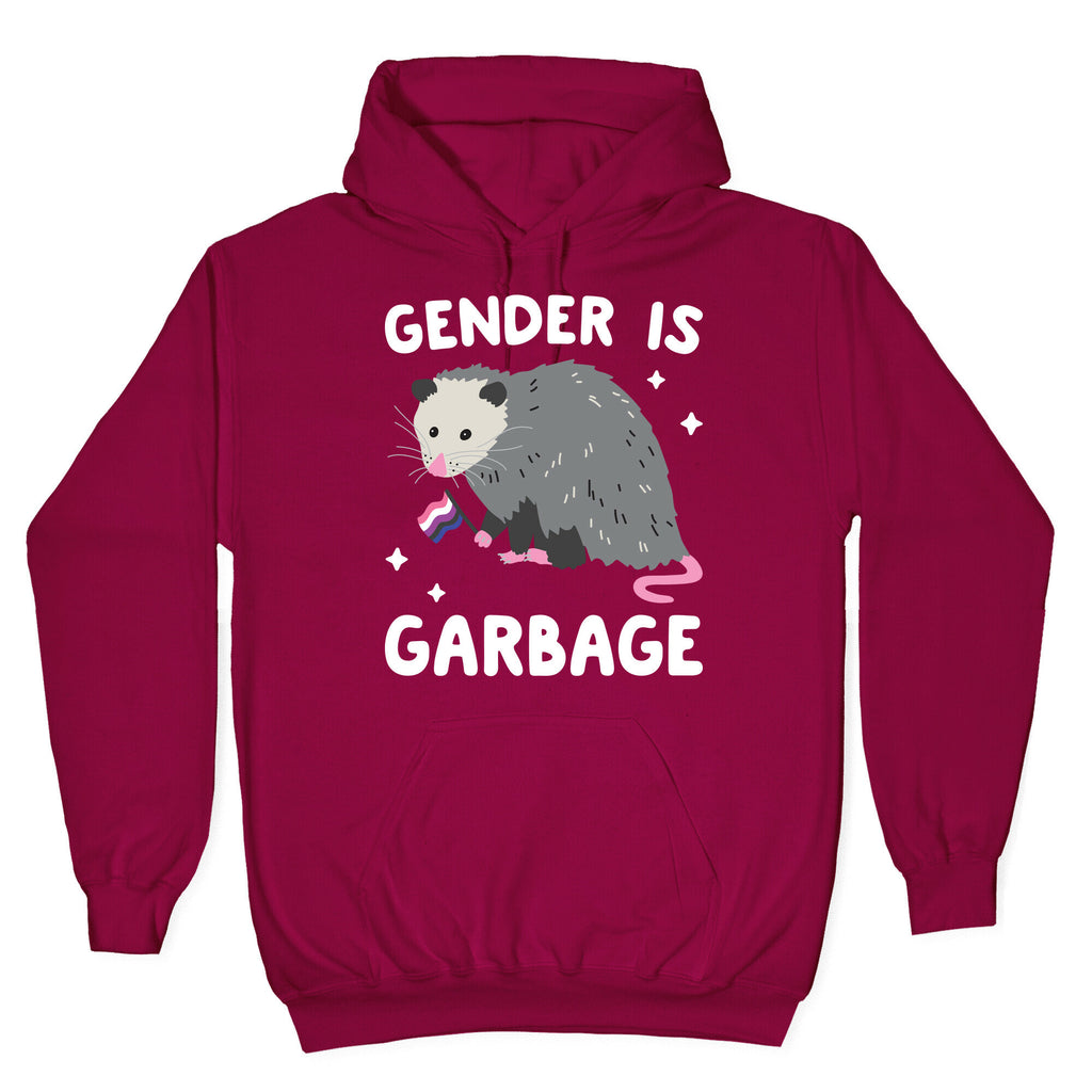Gender Is Garbage Gender Fluid Opossum Hoodie
