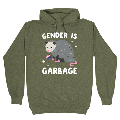 Gender Is Garbage Gender Fluid Opossum Hoodie