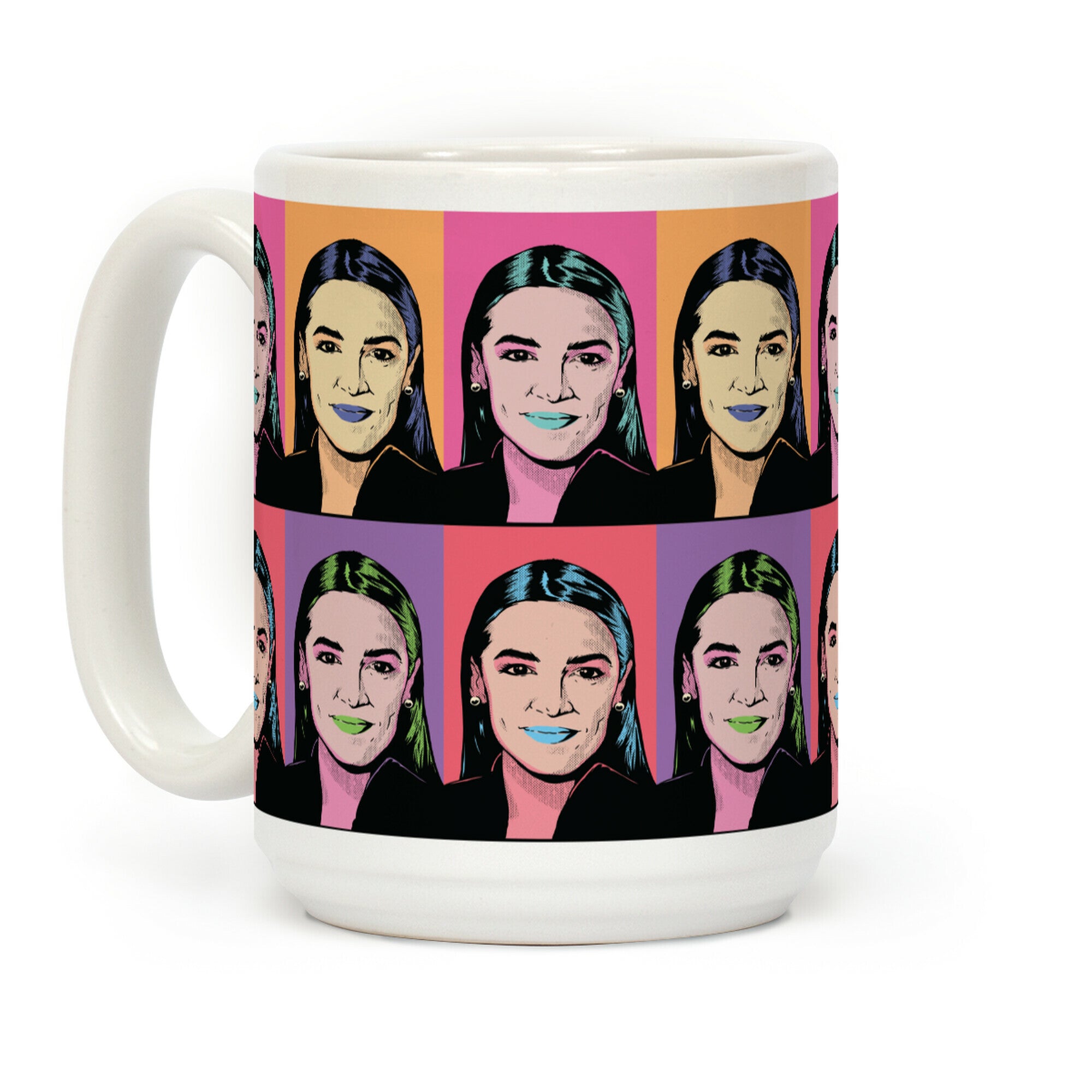 Alexandria Ocasio-Cortez Pop Art Parody Coffee Mug