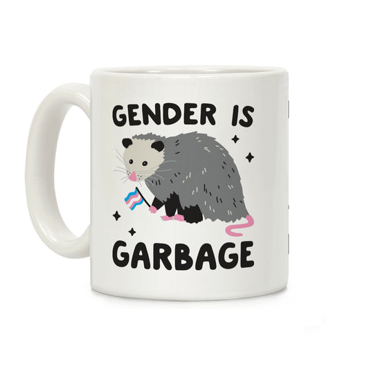 Gender Is Garbage Trans Opossum Coffee Mug