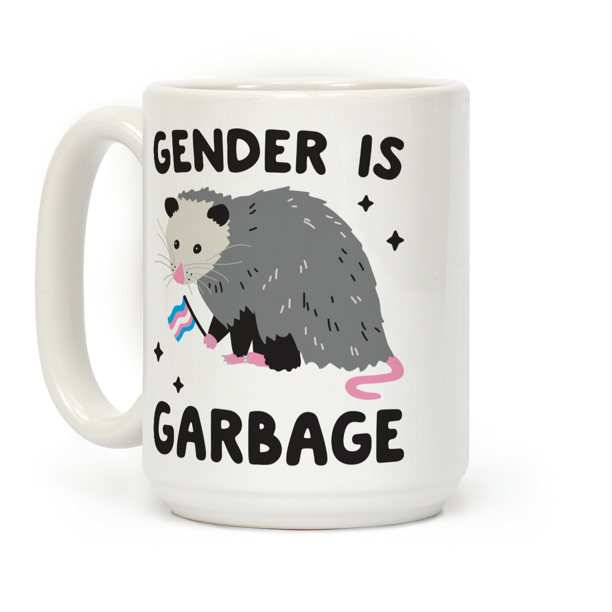 Gender Is Garbage Trans Opossum Coffee Mug