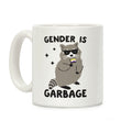 Gender Is Garbage Non-binary Raccoon Coffee Mug