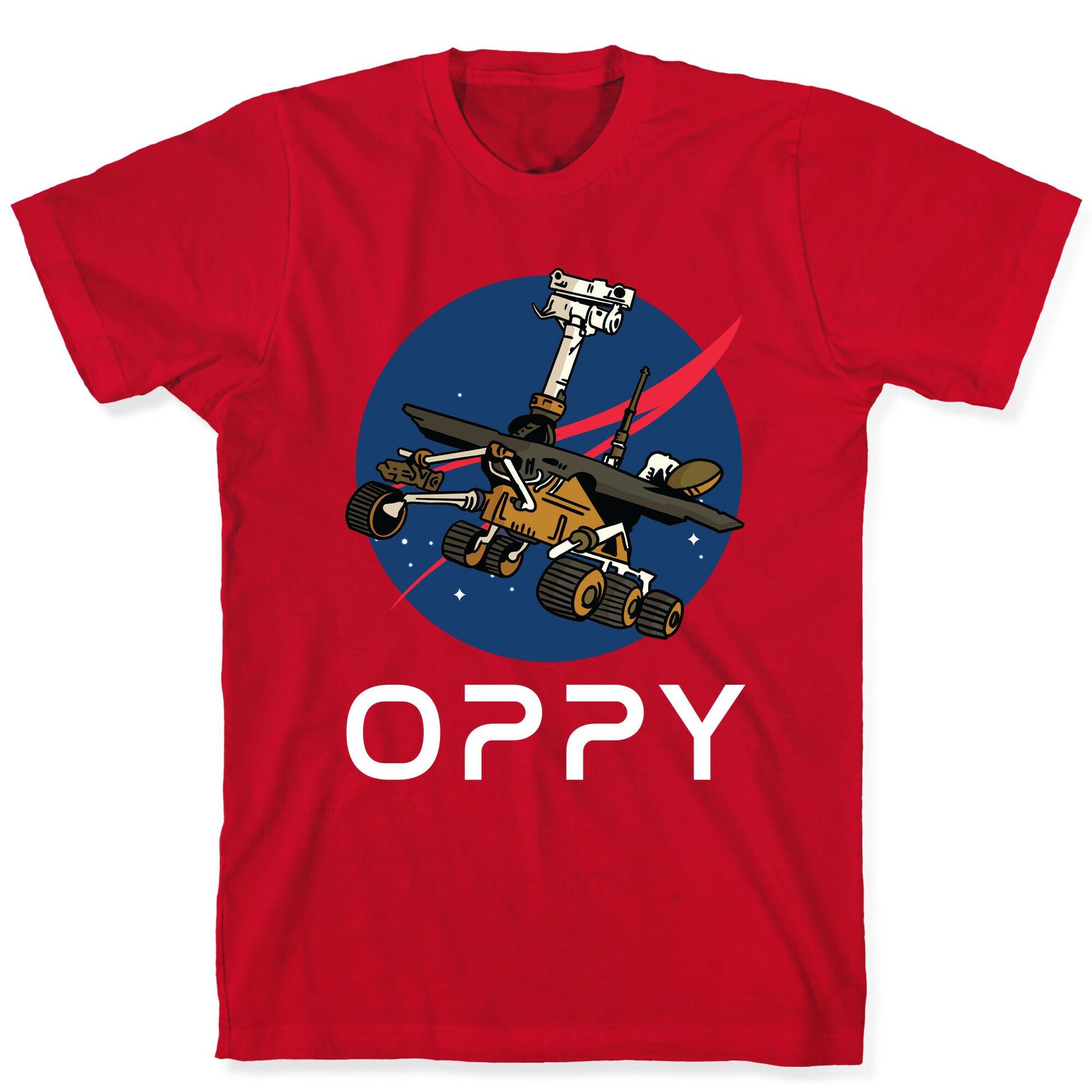 Oppy Nasa Parody Logo T-Shirt