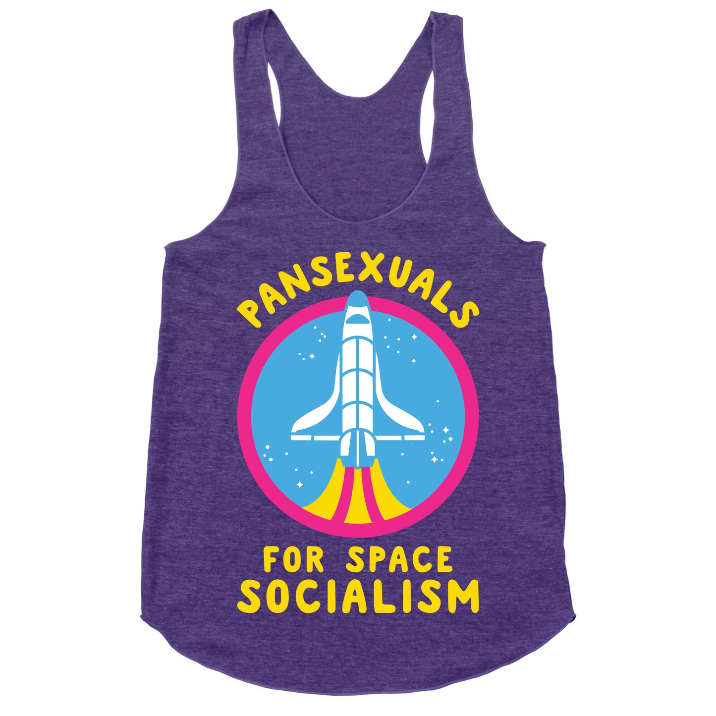 Pansexuals For Space Socialism Racerback Tank