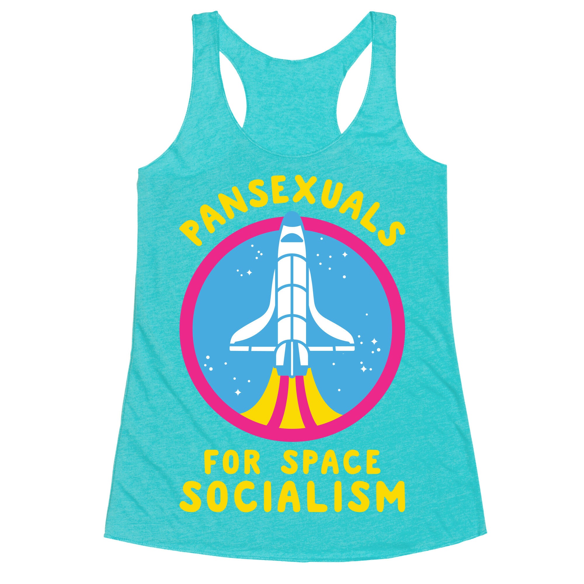 Pansexuals For Space Socialism Racerback Tank