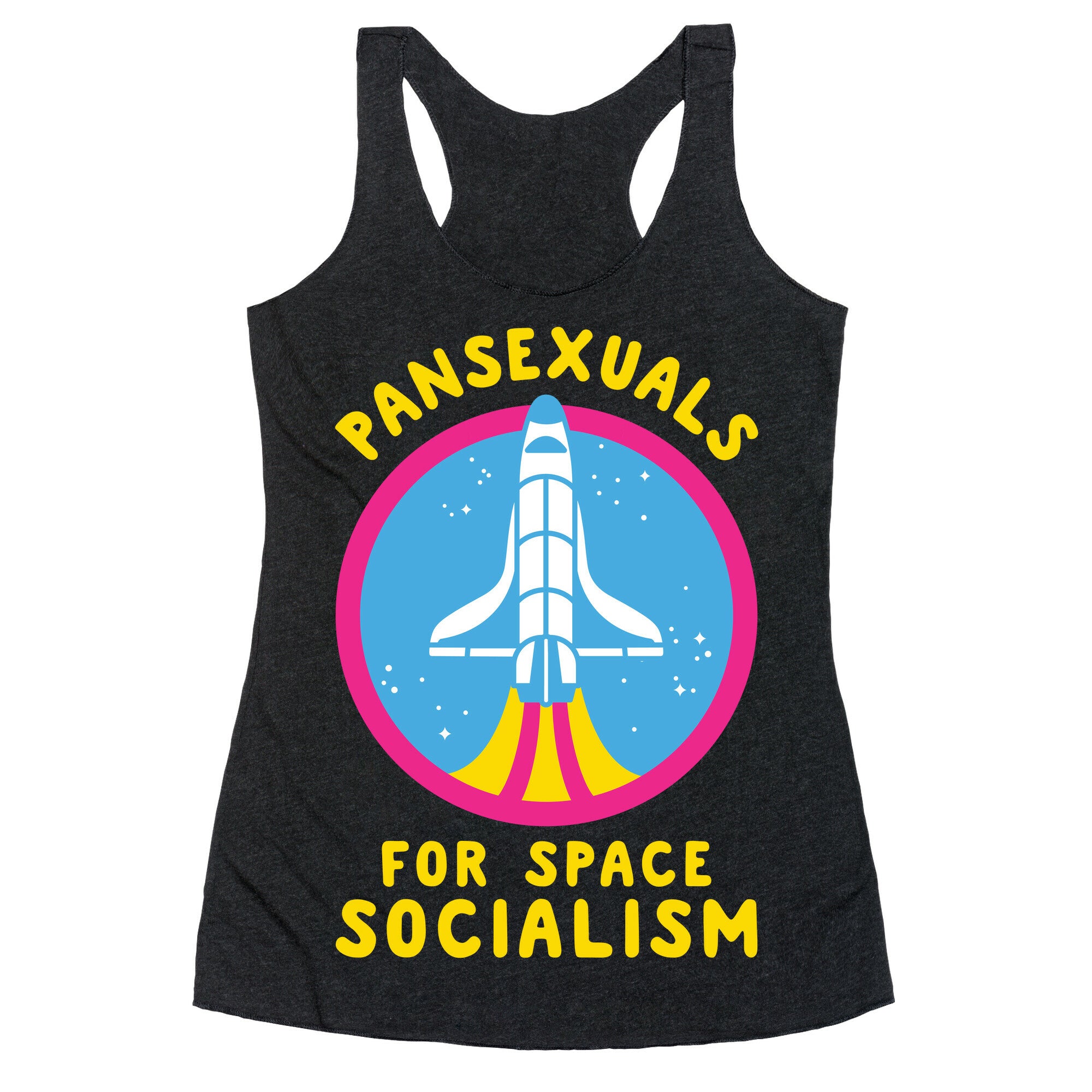 Pansexuals For Space Socialism Racerback Tank