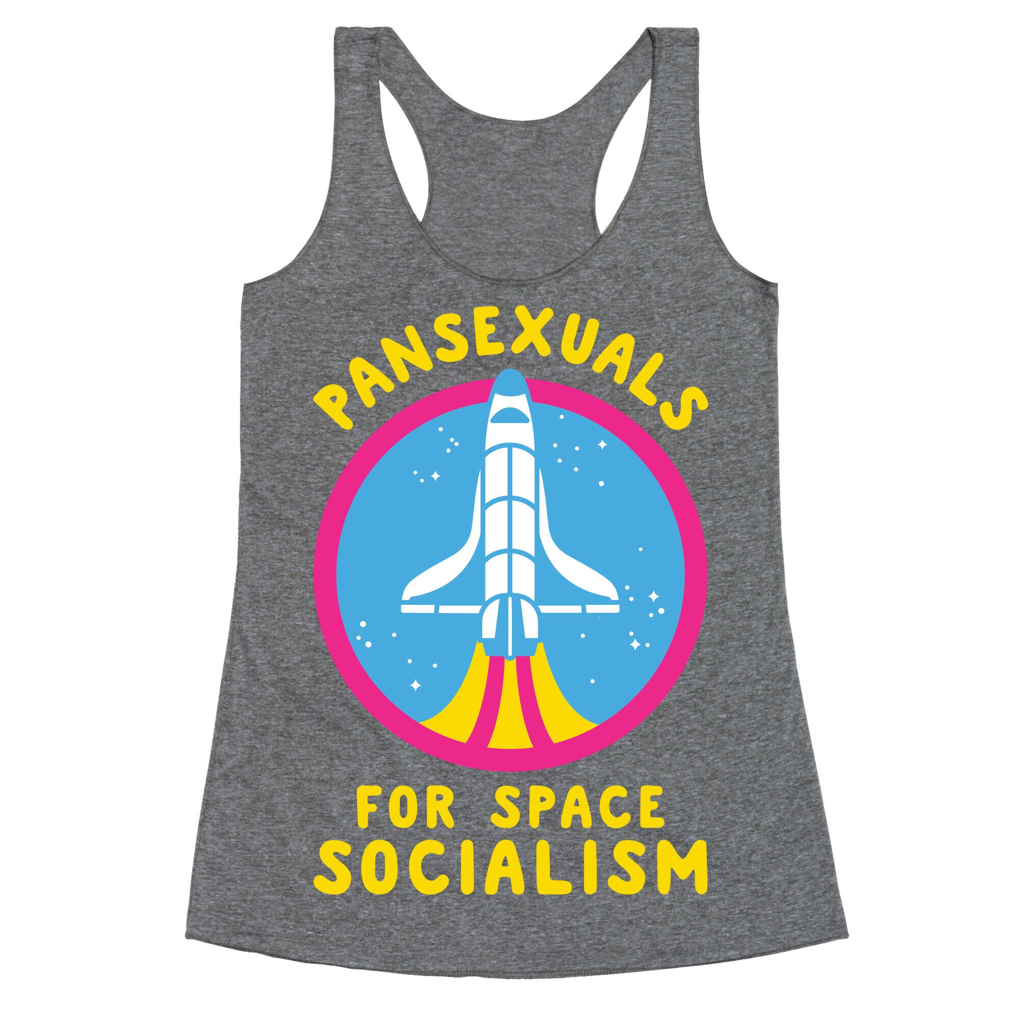 Pansexuals For Space Socialism Racerback Tank