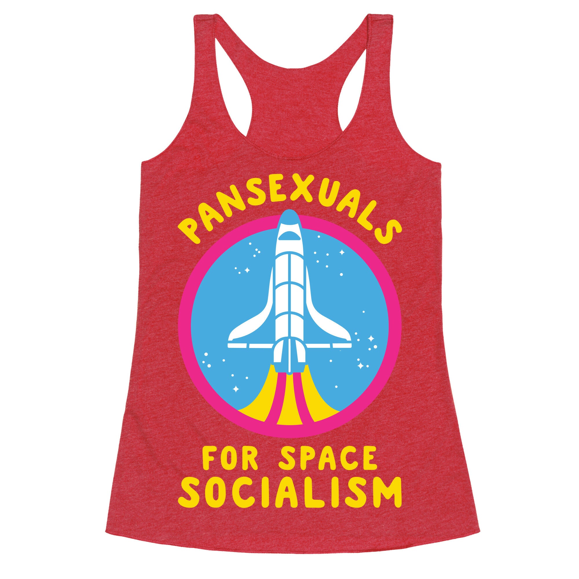 Pansexuals For Space Socialism Racerback Tank