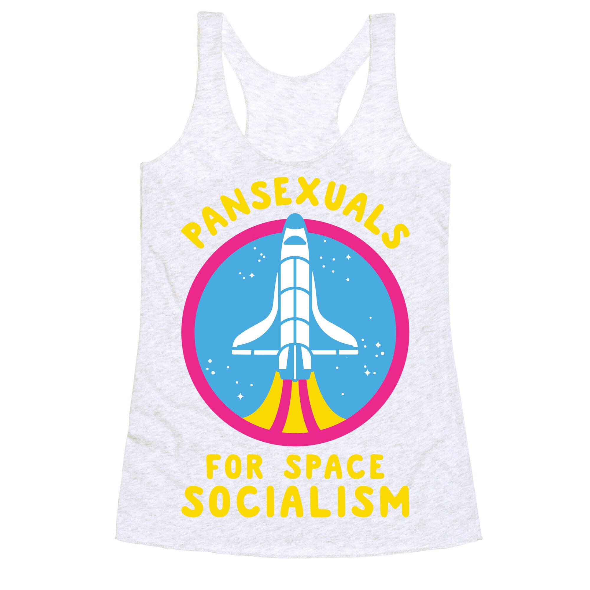 Pansexuals For Space Socialism Racerback Tank