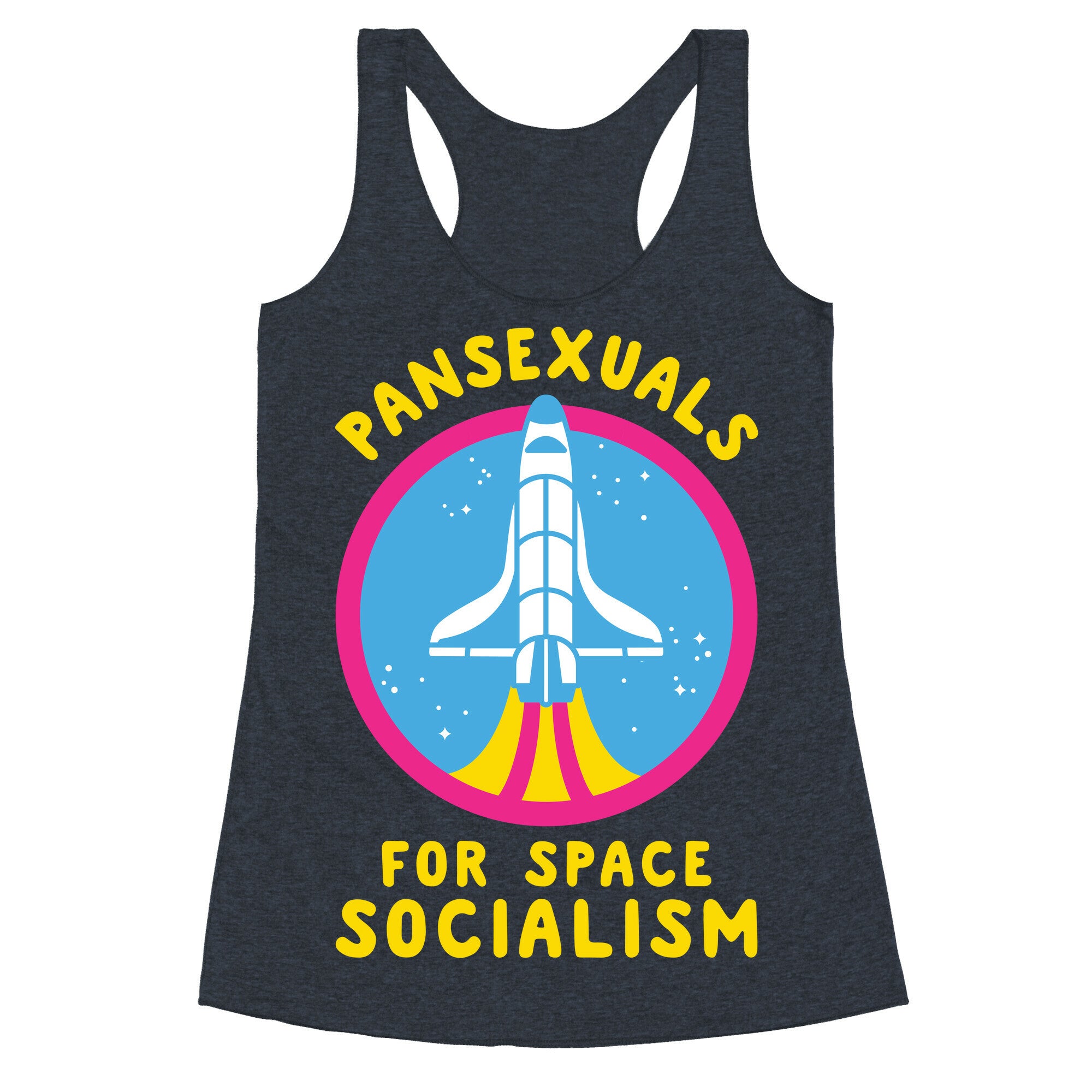 Pansexuals For Space Socialism Racerback Tank