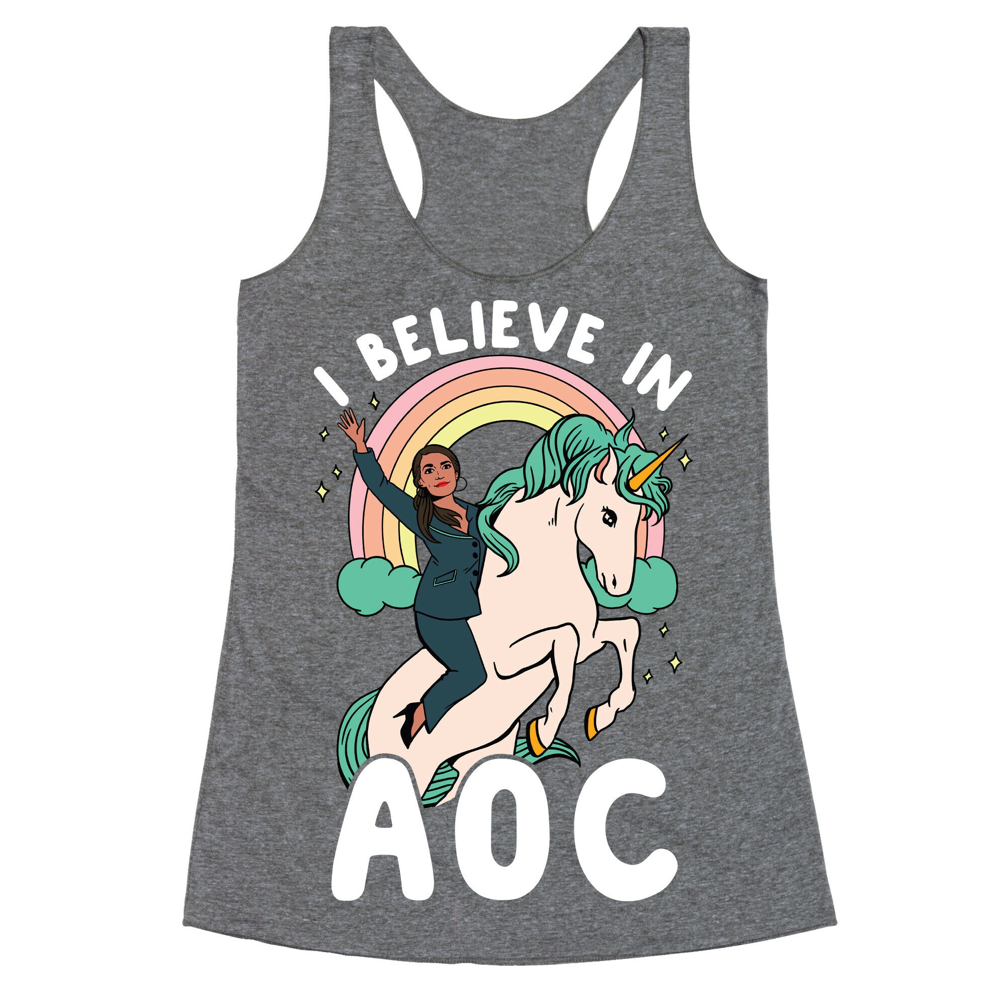 I Believe in AOC (Alexandria Ocasio-Cortez)  Racerback Tank