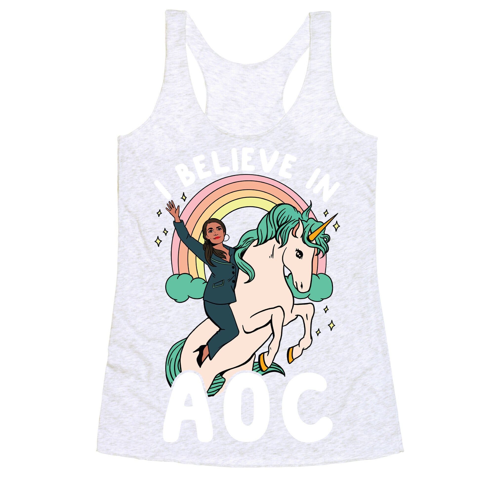 I Believe in AOC (Alexandria Ocasio-Cortez)  Racerback Tank