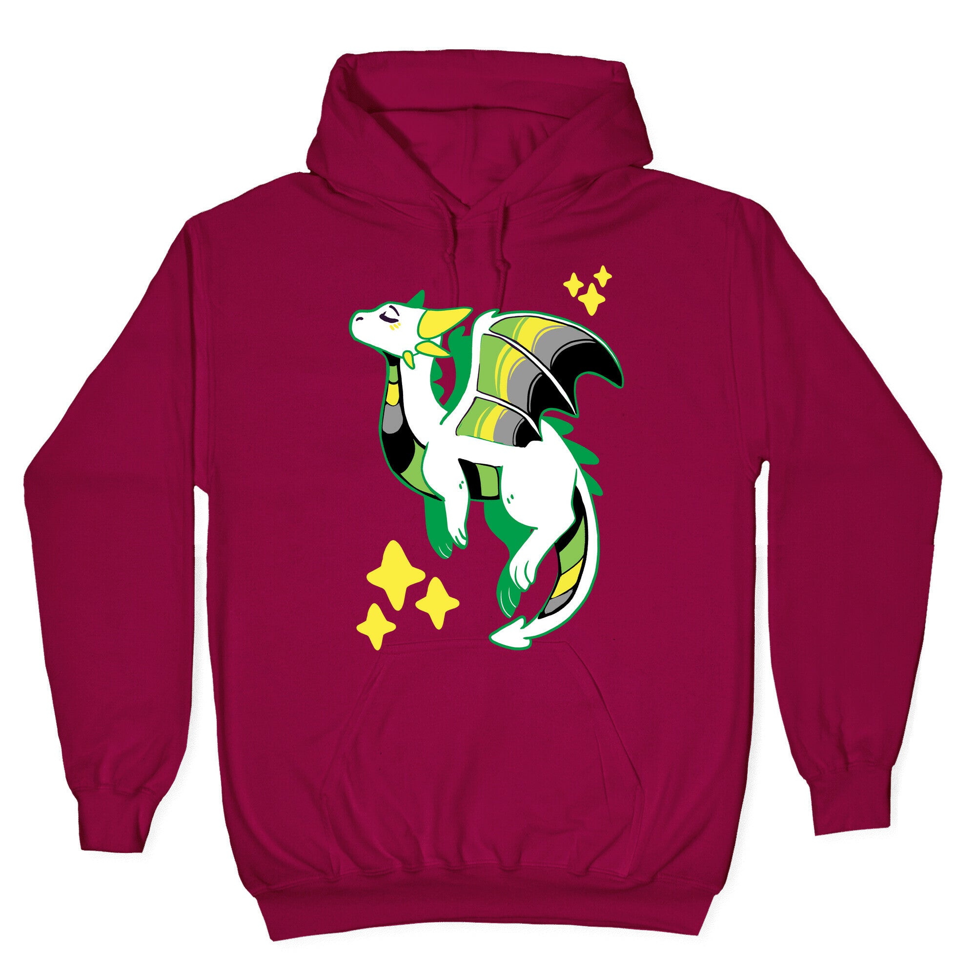 Aromantic Pride Dragon Hoodie