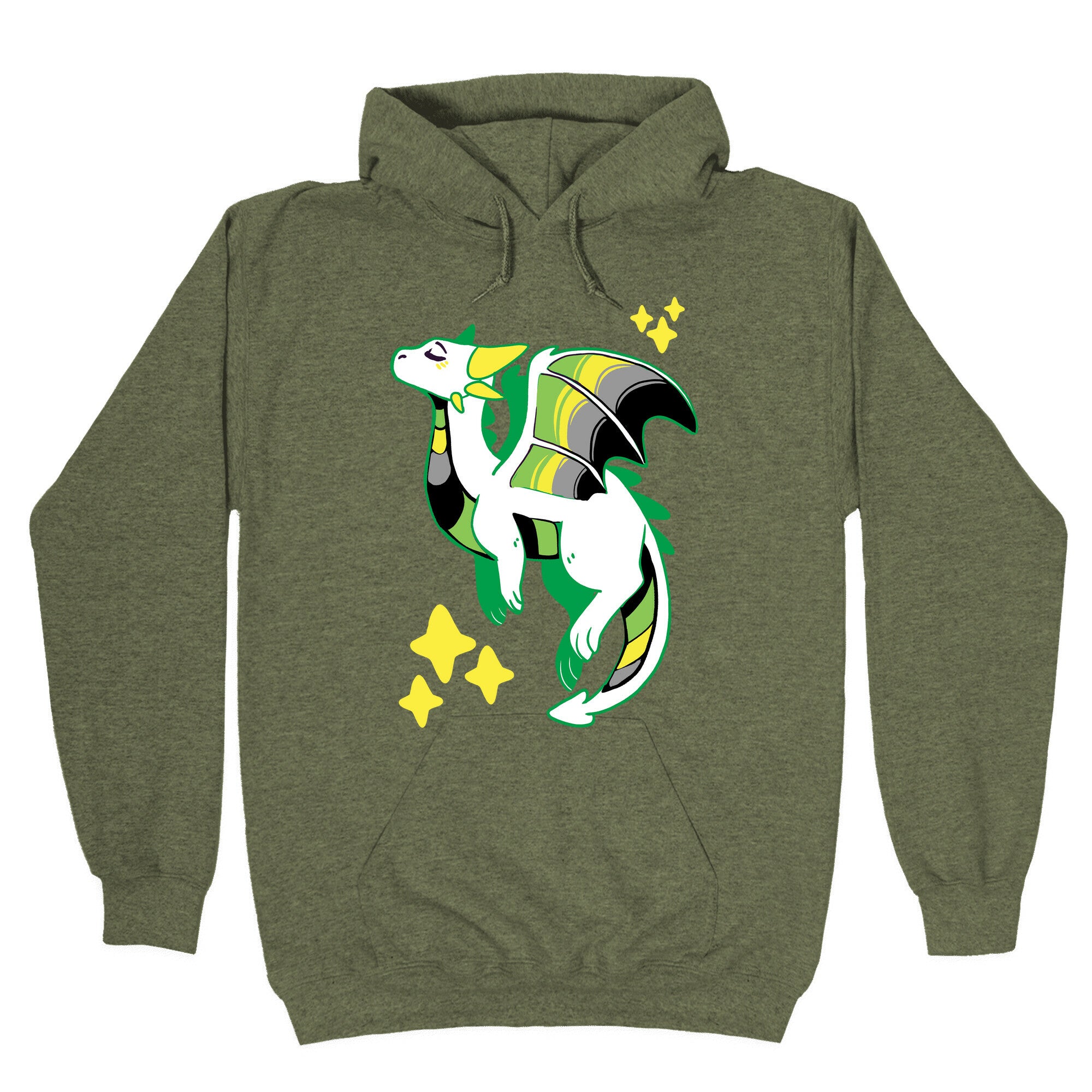 Aromantic Pride Dragon Hoodie