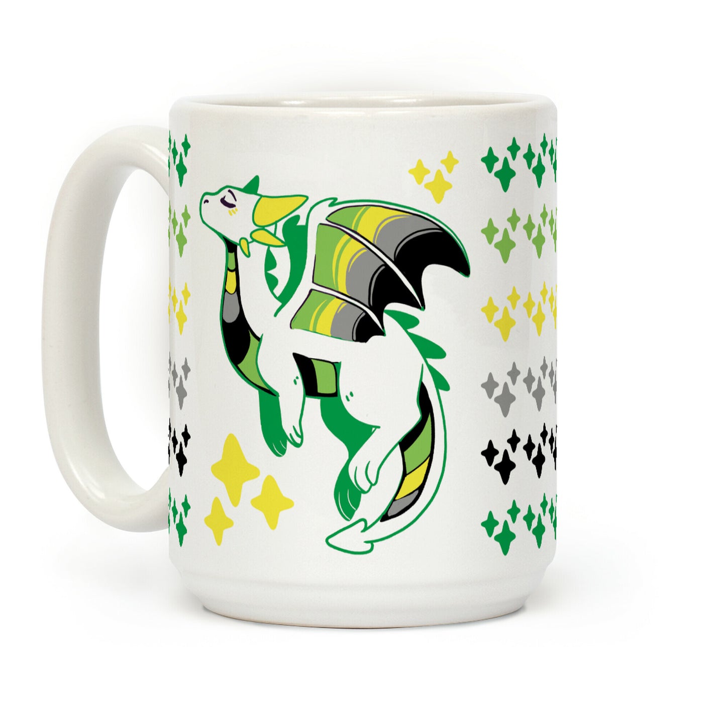 Aromantic Pride Dragon Coffee Mug