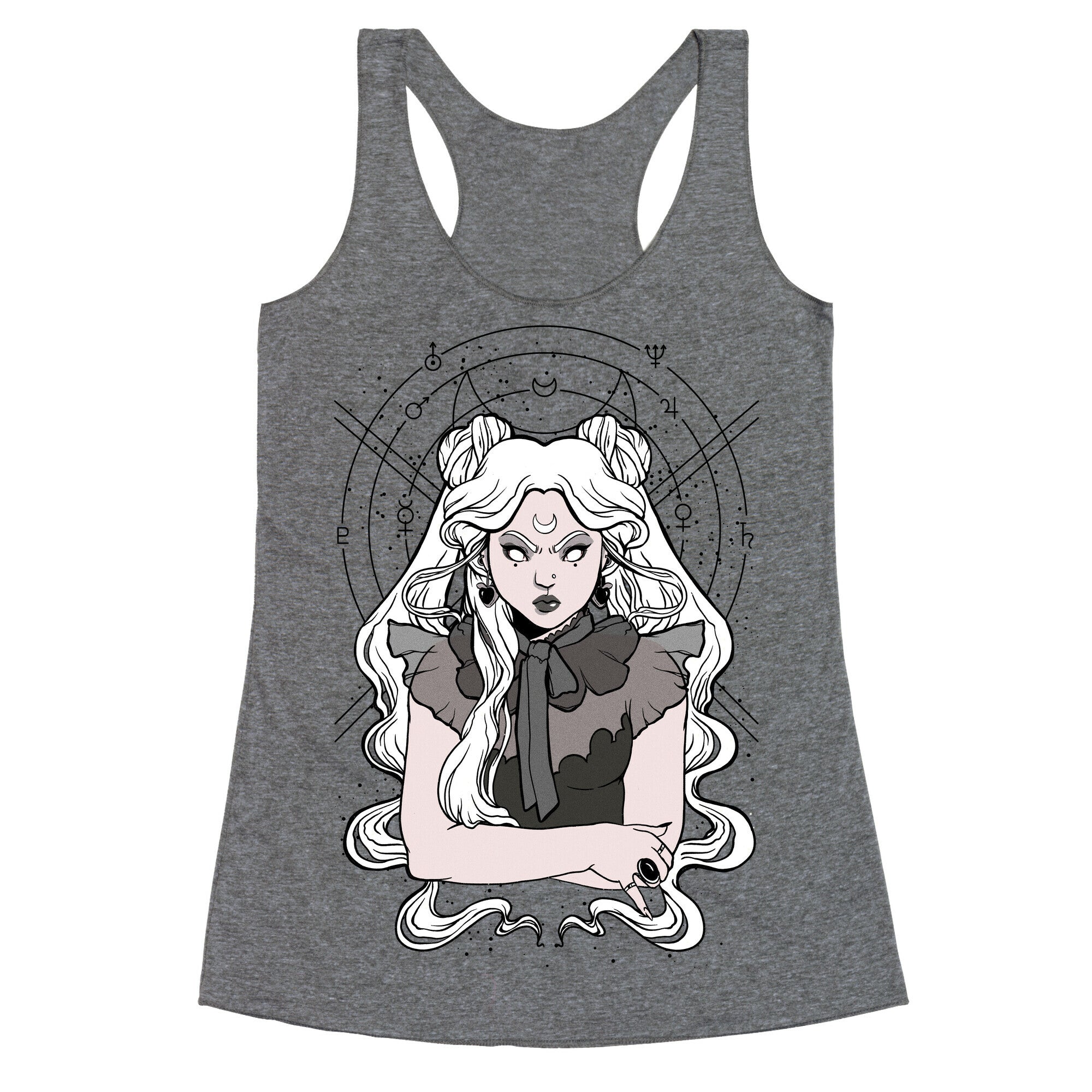 Goth Usagi (Sailor Moon Parody) Racerback Tank