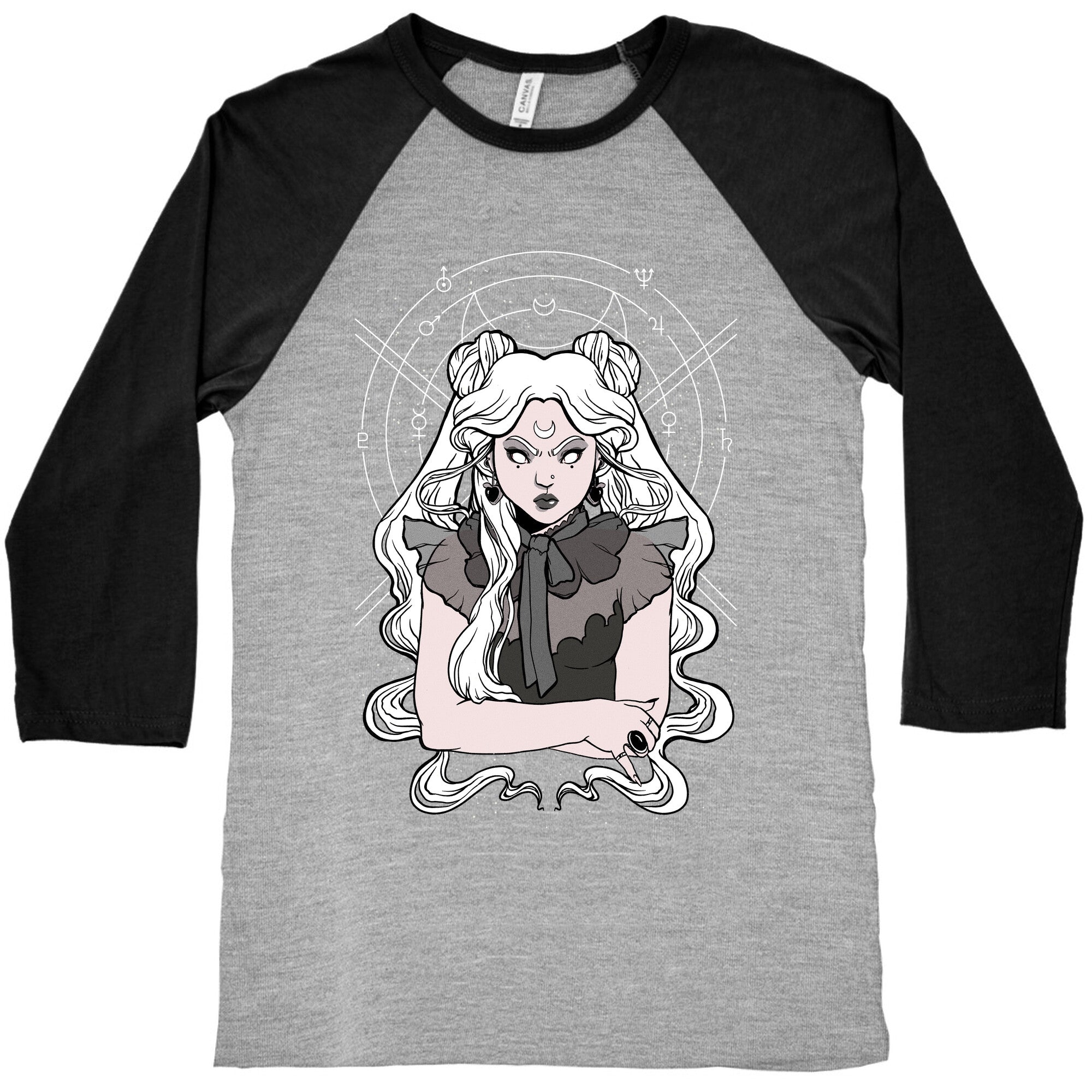 Goth Usagi (Sailor Moon Parody) Baseball Tee