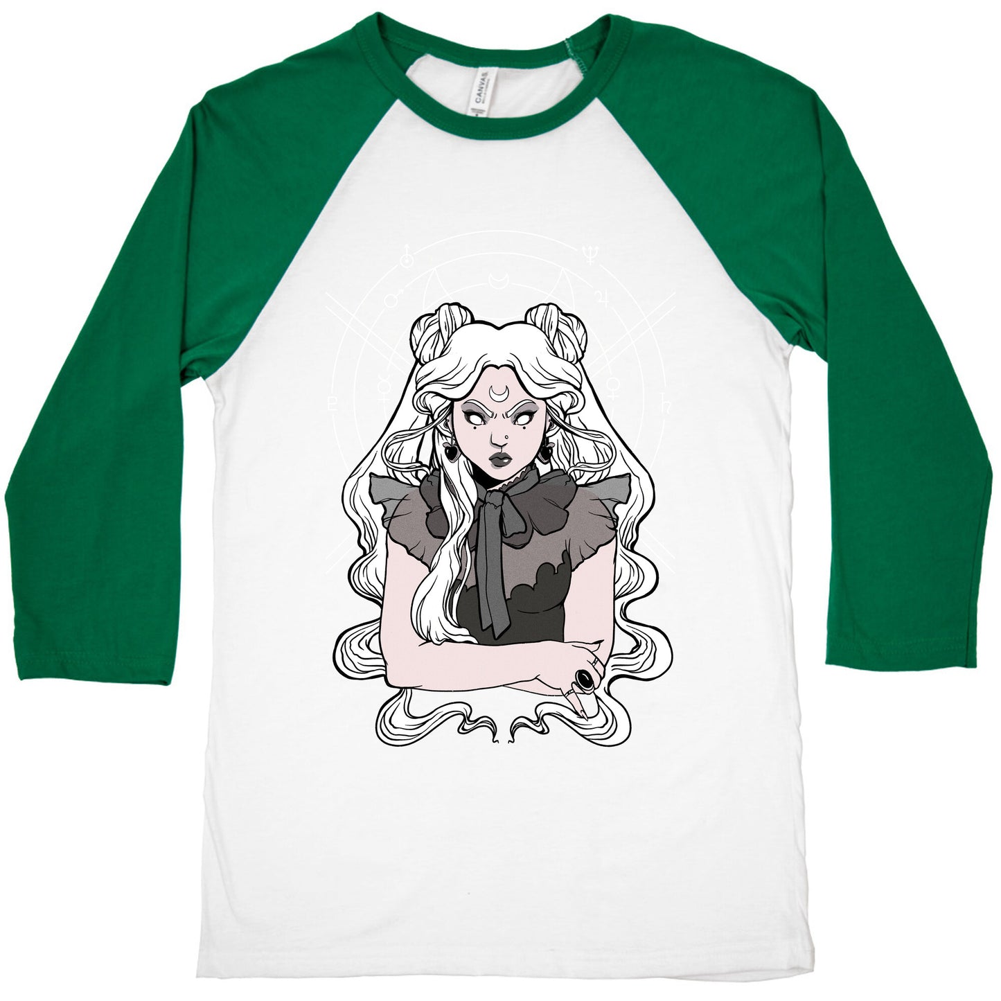 Goth Usagi (Sailor Moon Parody) Baseball Tee