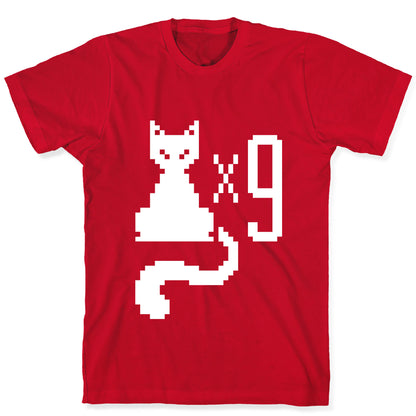 Retro Cat 9 lives T-Shirt
