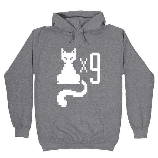 Retro Cat 9 lives Hoodie