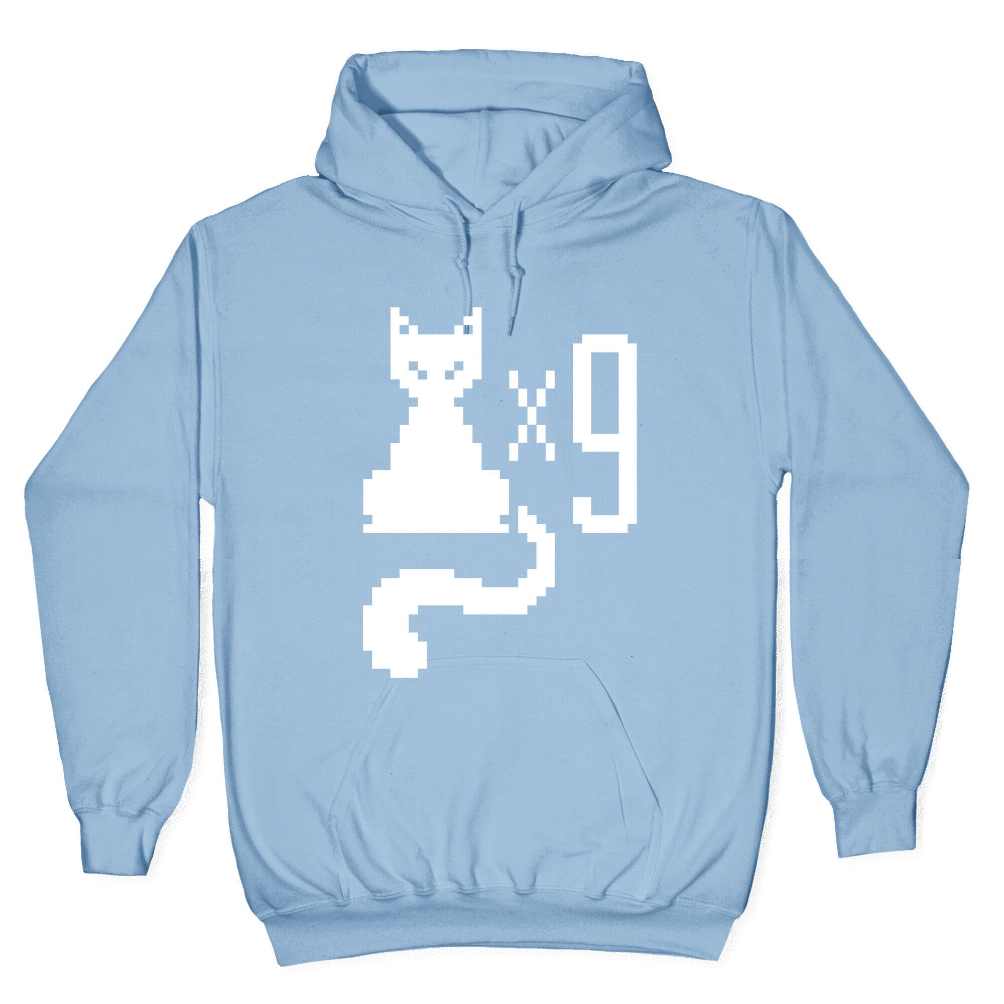 Retro Cat 9 lives Hoodie