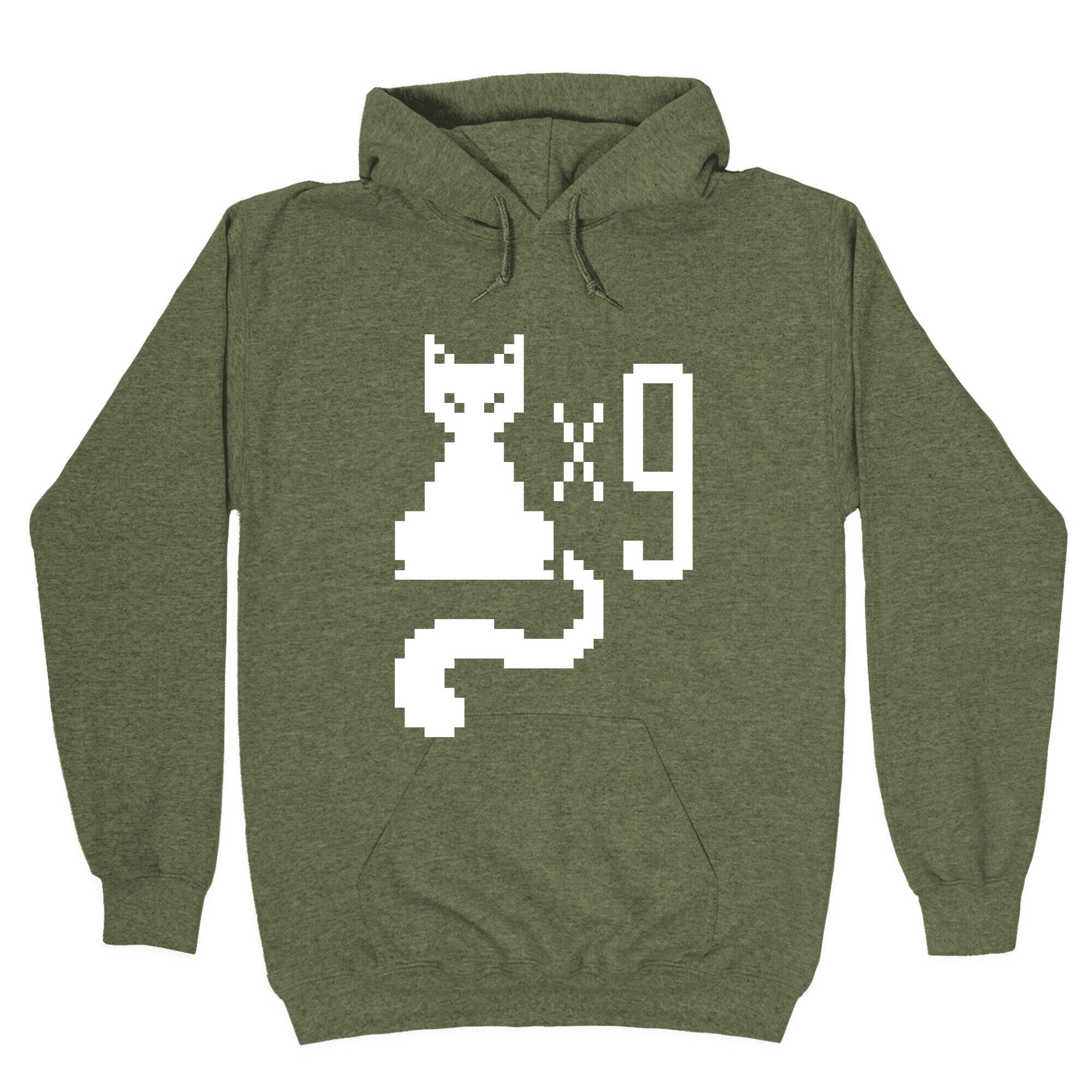 Retro Cat 9 lives Hoodie