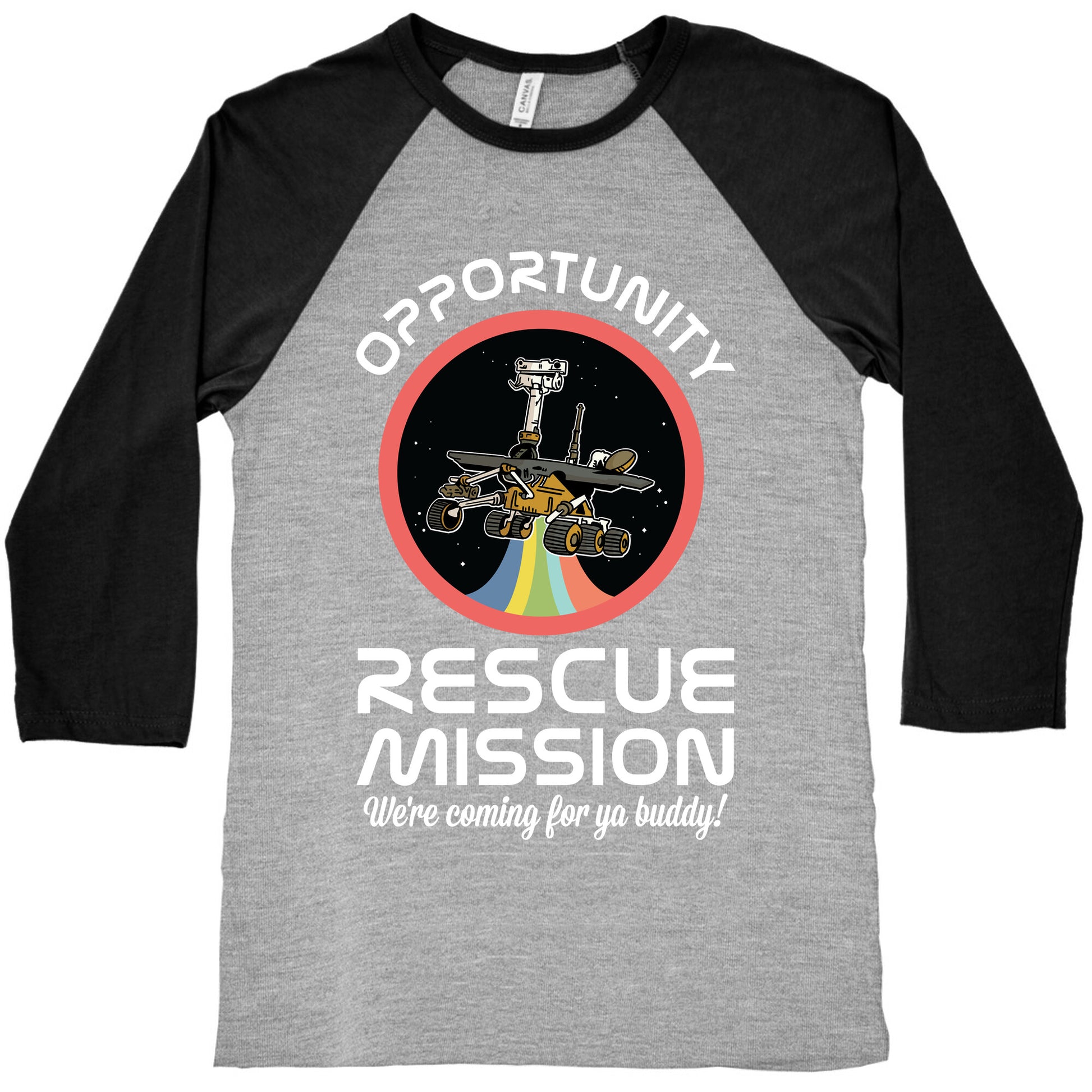 Opportunity Rescue Mission (Mars Rover) Baseball Tee