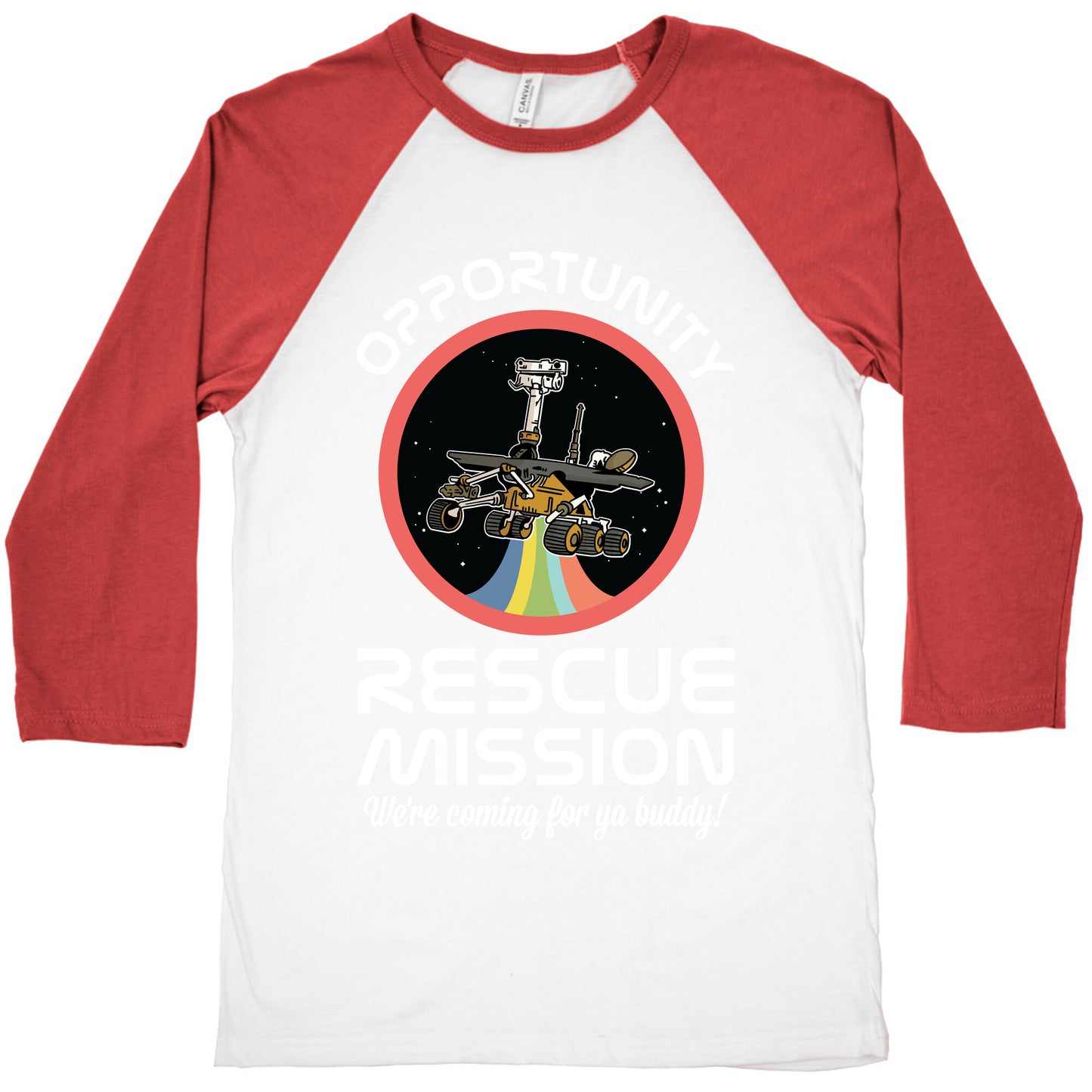 Opportunity Rescue Mission (Mars Rover) Baseball Tee