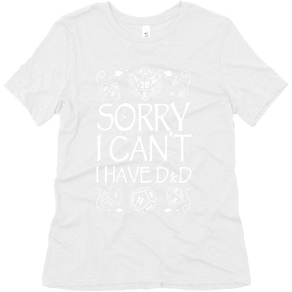 Sorry I Can't, I Have D&D Women's Triblend Tee