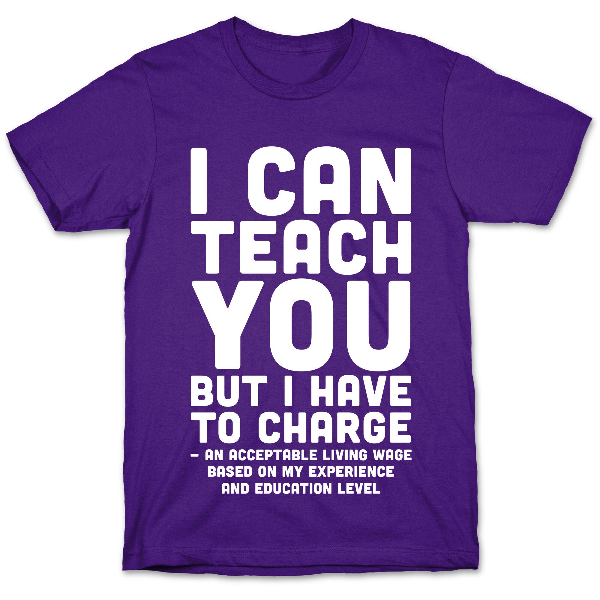 I Can Teach You But I Have to Charge an Acceptable Living Wage T-Shirt