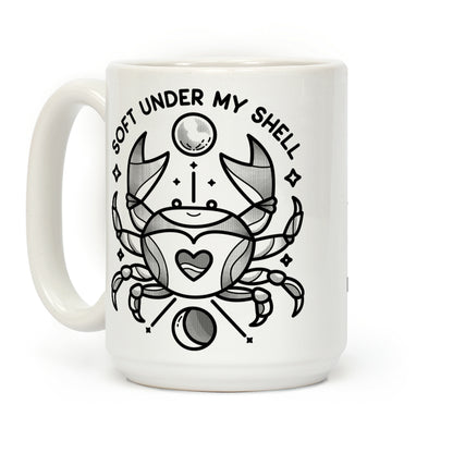 Soft Under My Shell - Cancer Crab Coffee Mug