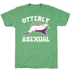 Otterly Asexual White Print Unisex Triblend Tee