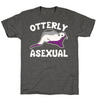 Otterly Asexual White Print Unisex Triblend Tee