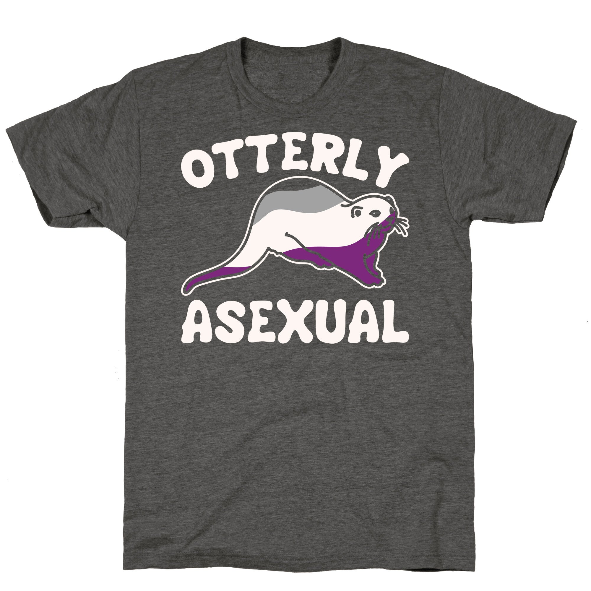 Otterly Asexual White Print Unisex Triblend Tee