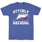 Otterly Asexual White Print Unisex Triblend Tee