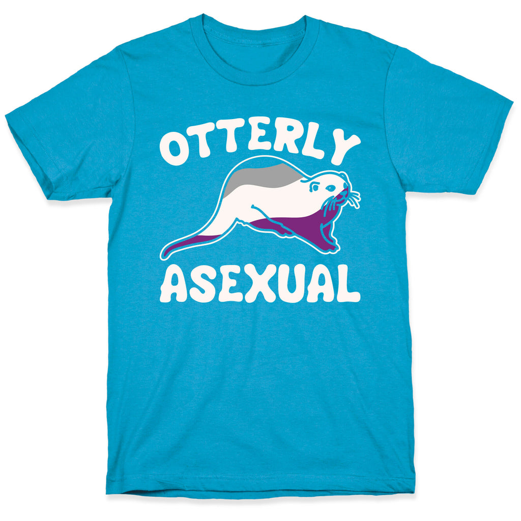 Otterly Asexual White Print Unisex Triblend Tee