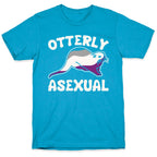 Otterly Asexual White Print Unisex Triblend Tee