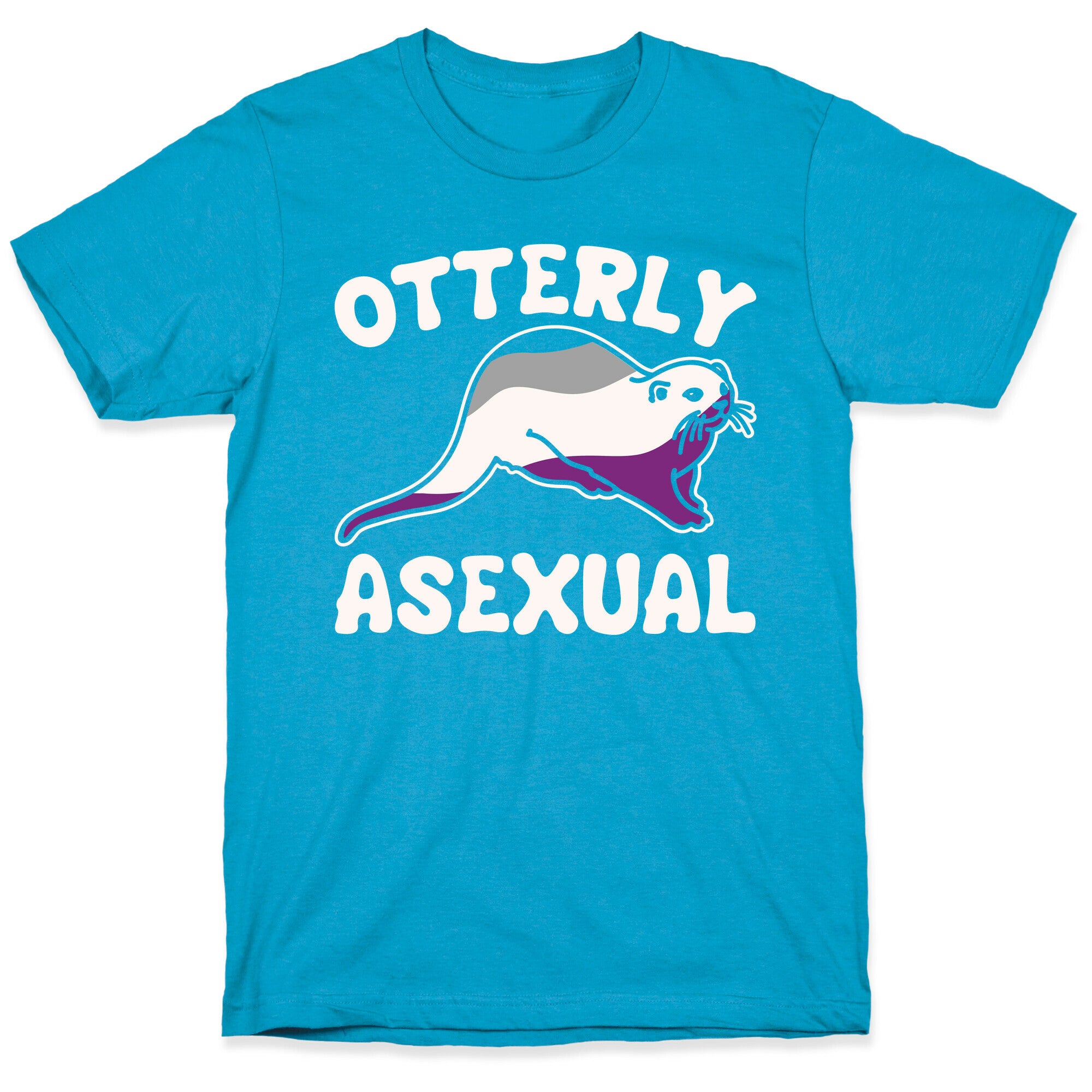 Otterly Asexual White Print Unisex Triblend Tee