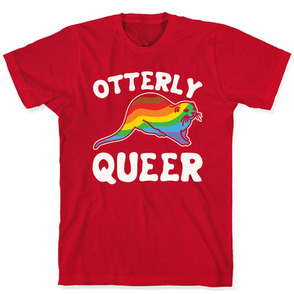 Otterly Queer White Print T-Shirt