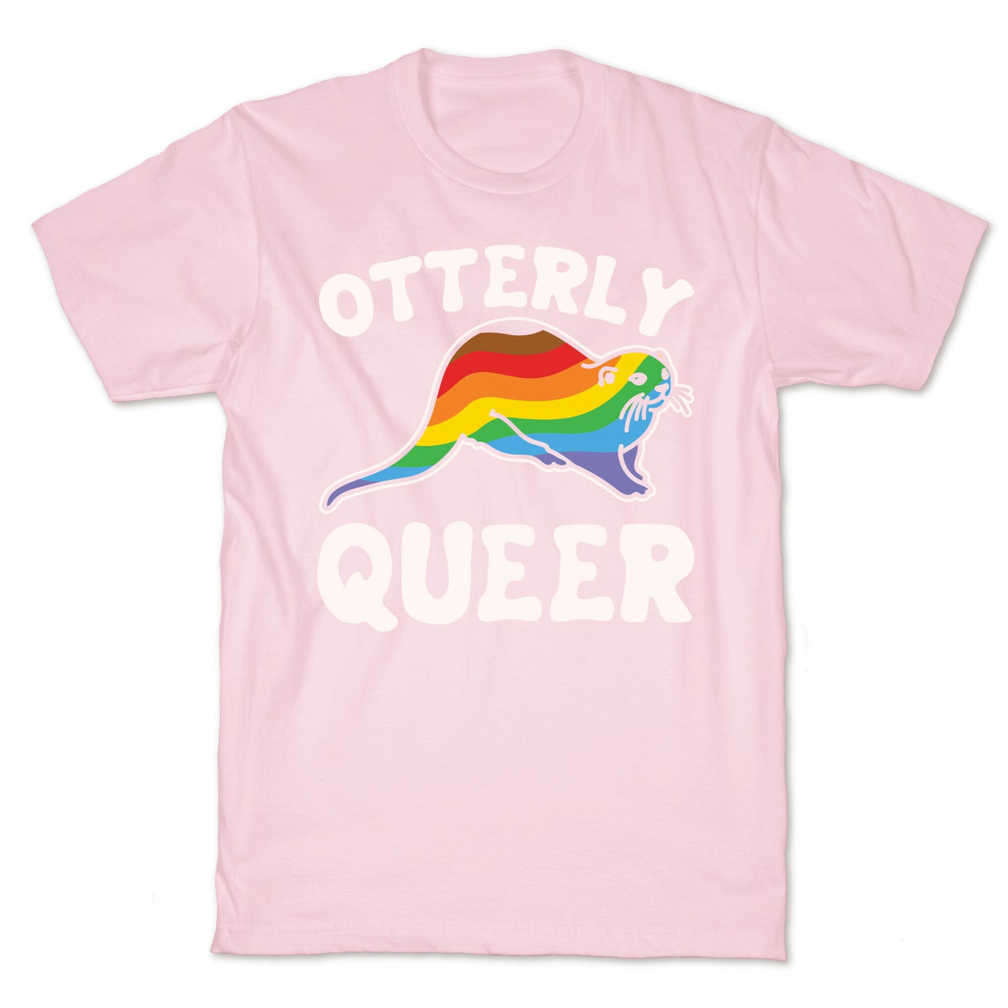 Otterly Queer White Print T-Shirt