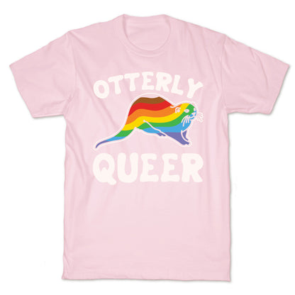 Otterly Queer White Print T-Shirt