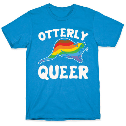 Otterly Queer White Print T-Shirt