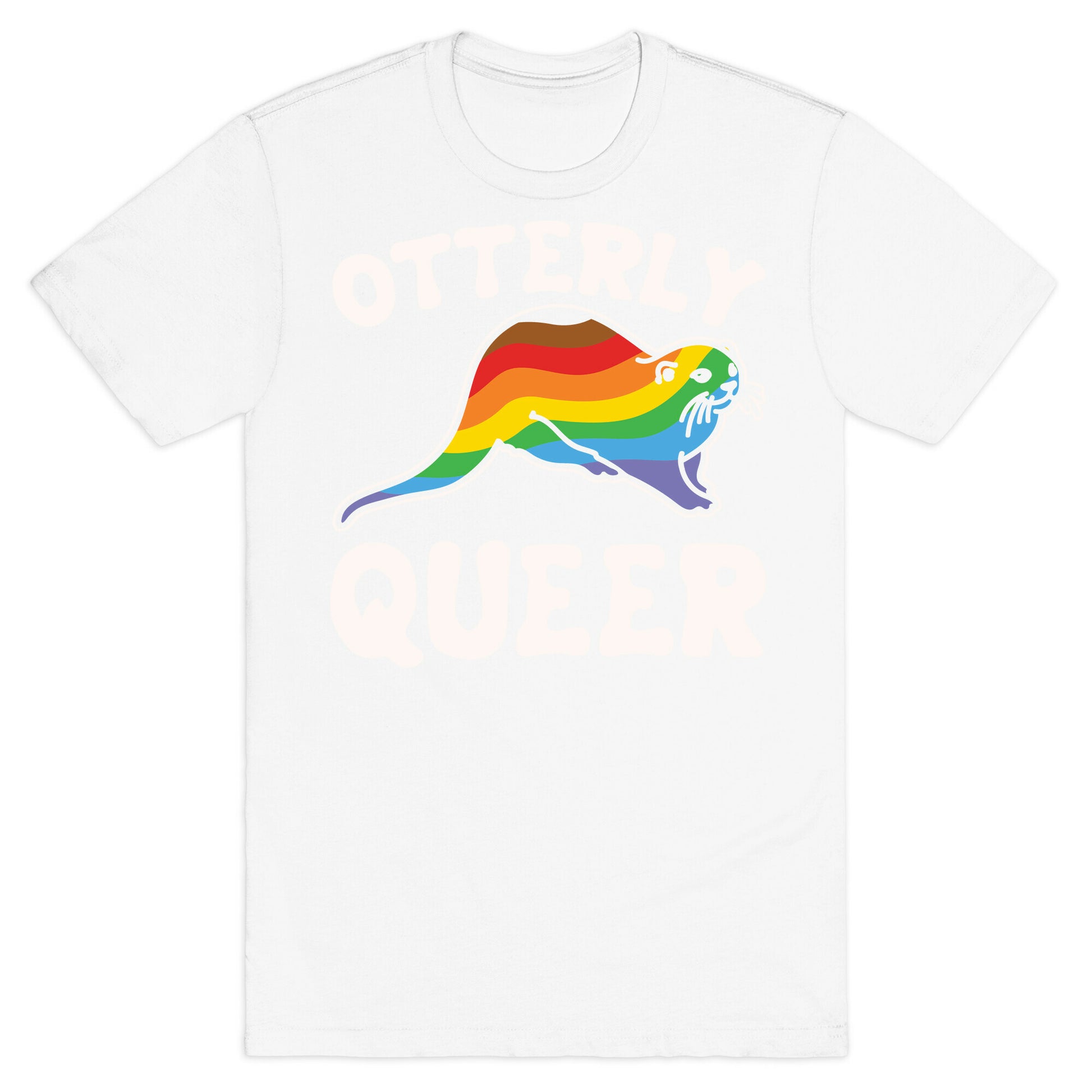 Otterly Queer White Print T-Shirt