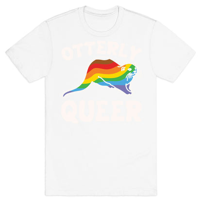 Otterly Queer White Print T-Shirt