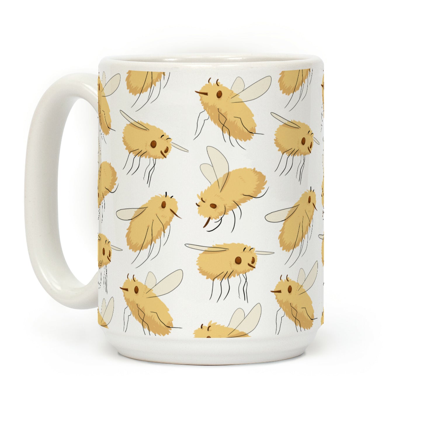 Bee Fly Pattern Coffee Mug