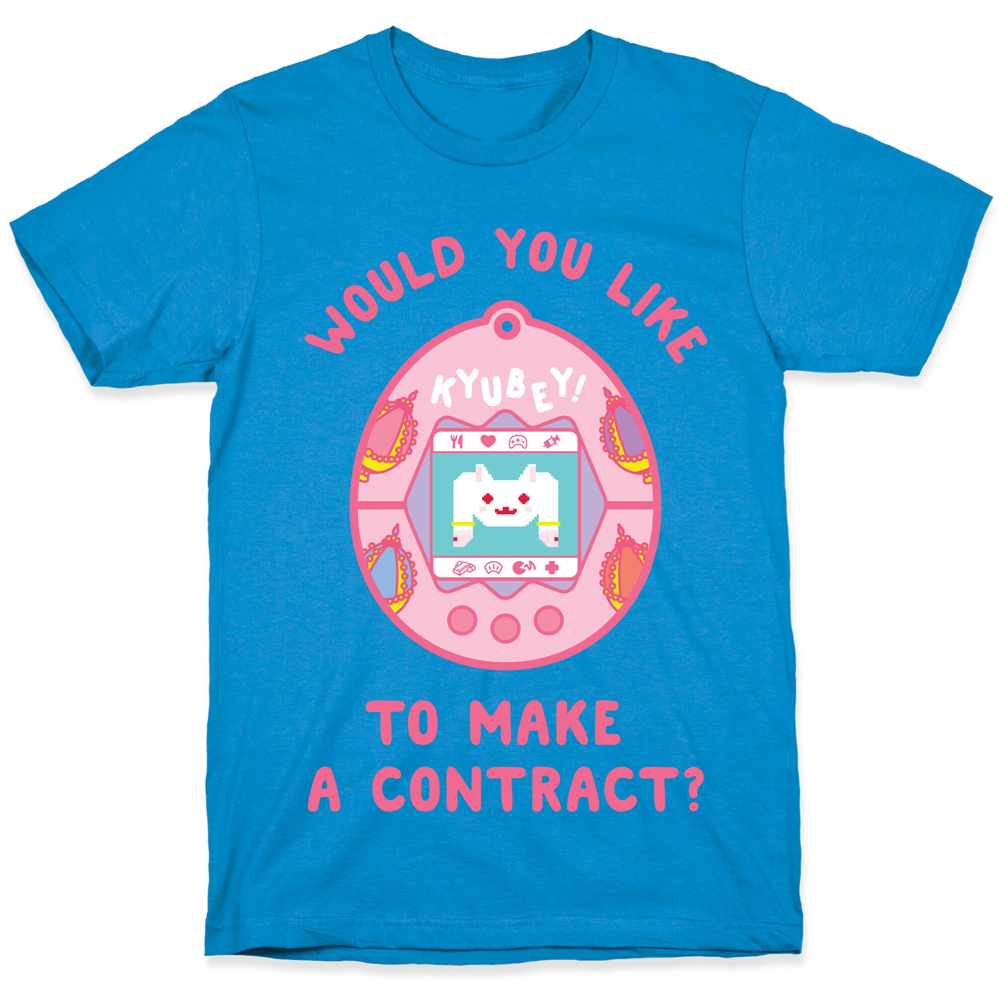 Kyubey Digital Pet Would You Like To Make a Contract? T-Shirt
