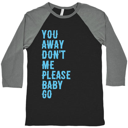 Simple and Clean Lyrics (1 of 2 pair) Baseball Tee