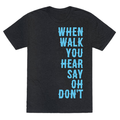 Simple and Clean Lyrics (1 of 2 pair) Unisex Triblend Tee