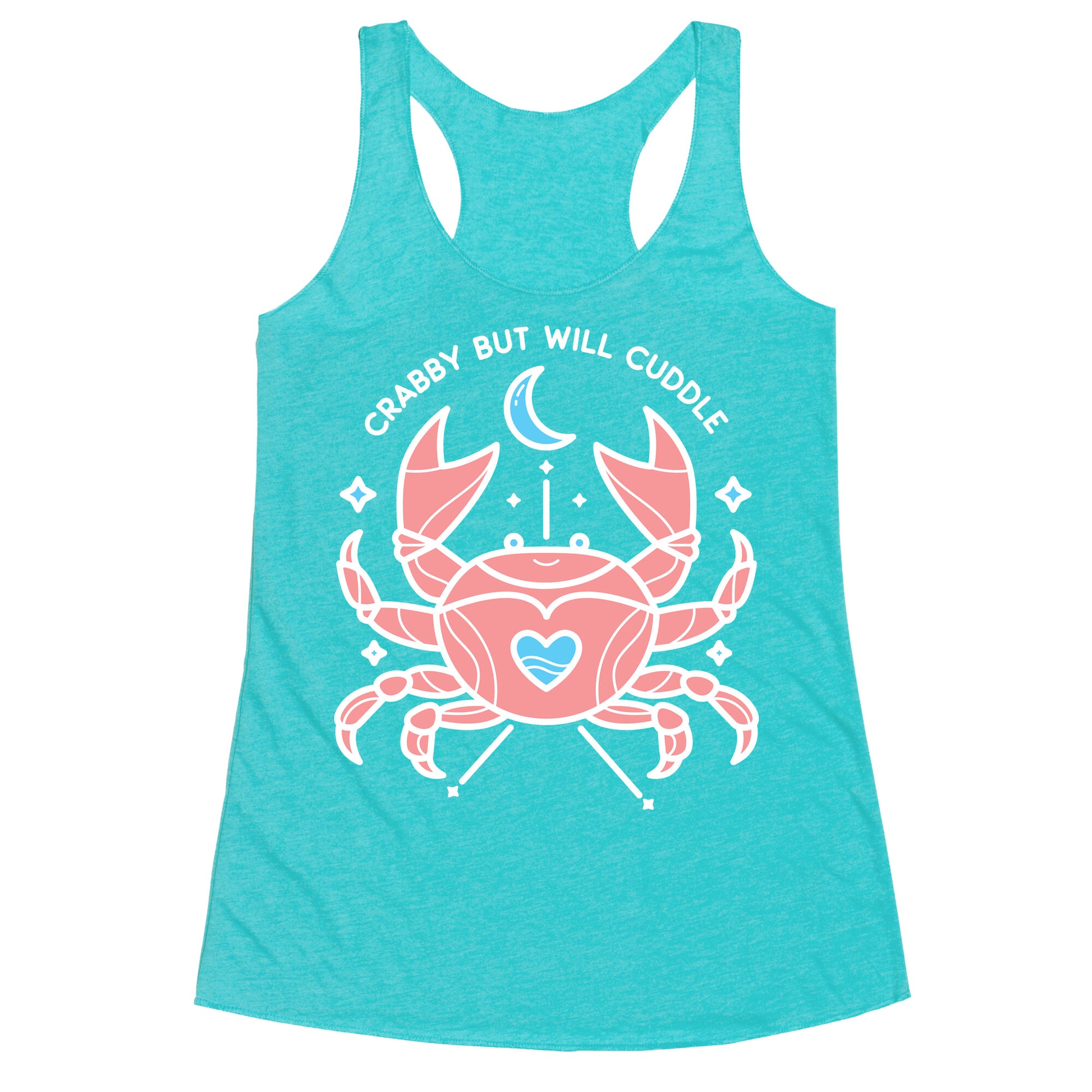 Crabby But Will Cuddle Cancer Crab Racerback Tank